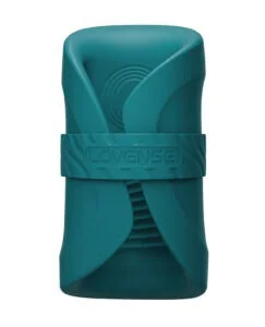 Lovense Gush 2 Hands-Free Masturbator in Teal – App-Controlled Vibrating and Oscillating Penis Massager