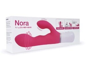 Lovense Nora Rotating Head Rabbit Vibrator – Pink | App-Controlled, Waterproof, USB Rechargeable
