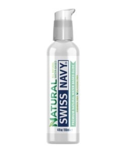 Swiss Navy Premium Natural Water-Based Lubricant - 4 oz Bottle for Sensitive Skin