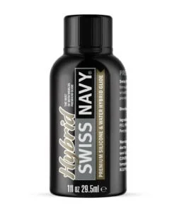 Swiss Navy Premium Hybrid Lubricant – 1 oz Bottle with Silicone and Water-Based Formula