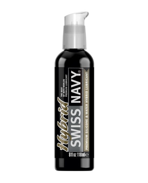 Swiss Navy Premium Hybrid Lubricant - 8 oz Bottle for Her and Him