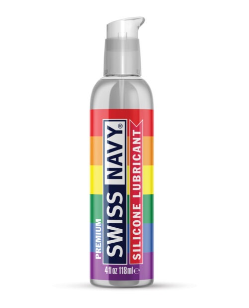Swiss Navy PRIDE Edition Silicone Lubricant - 4 oz Pump for Couples, Her, and Him