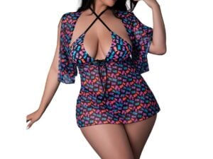 Exposed Hazy Dayz Gummy Bears Black Light Reactive Lingerie Set – Queen Size by Magic Silk