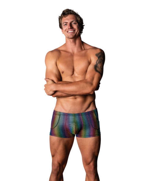 Male Power Pack & Play Rainbow Pocket Short for Men - Size XL