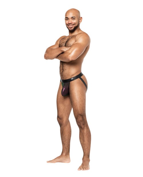Male Power Hocus Pocus Stretch Poly Spandex Uplift Jock in Purple – Small/Medium