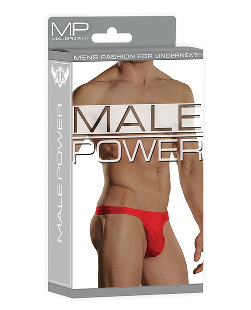 Male Power Bong Thong Red S/M – Comfortable Stretch Nylon Men’s Lingerie with Natural Enhancement - Image 2