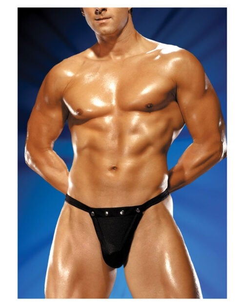 Male Power Rip Off Thong with Studs - Black L/XL by Male Power Part PAK810BKLX