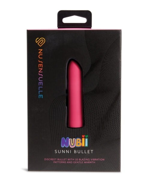 Nu Sensuelle Sunni Nubii Warming Bullet - Pink | Clitoral Stimulator with 5 Speeds & Modes, Heating Function, Water Submersible, USB Rechargeable