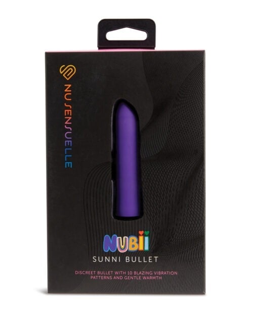 Nu Sensuelle Sunni Nubii Warming Bullet - Purple - Clitoral Stimulator with Multi-Speed Vibrations and Gentle Heating
