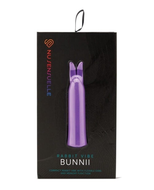 Nu Sensuelle Bunnii Point Vibe - Purple | Compact External Stimulator with 20 Vibration Patterns and Memory Function