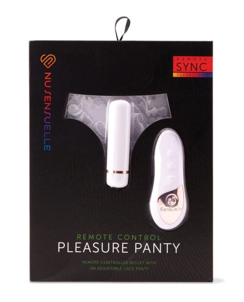 Nu Sensuelle Pleasure Panty Bullet with Remote Control – White, 15 Vibration Functions