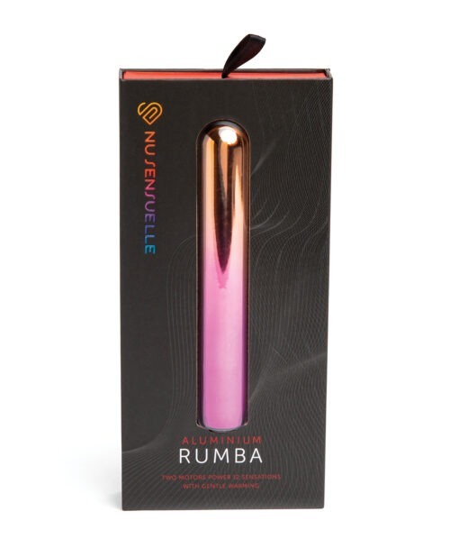 Nu Sensuelle Aluminium Rumba Cylinder - Multicolor Rechargeable Stimulator with Heating and Dual Motors