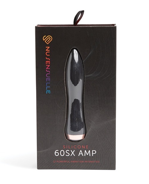 Nu Sensuelle 60SX AMP Silicone Bullet - Black, Powerful Vibrator with 12 Intensity Levels and Waterproof Design - Image 5