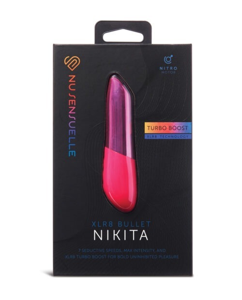 Nu Sensuelle Nikita Bullet with Nitro Motor - Deep Pink, Multi-Speed Rechargeable Clitoral Vibrator