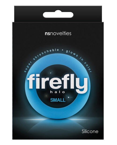 Firefly Halo Small Cockring - Blue | Silicone Glow-in-the-Dark Penis Enhancement by NS Novelties