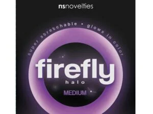 Firefly Halo Medium Cockring in Purple – Silicone Glowing Cock Ring for Enhanced Performance