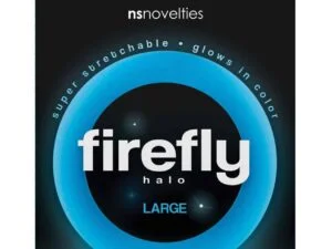 Firefly Halo Large Cockring in Blue by NS Novelties – Silicone Glow-in-the-Dark Penis Enhancer