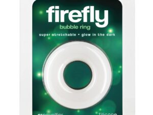 Firefly Glow in the Dark Bubble Cock Ring - Large White by NS Novelties