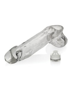 Oxballs Daddy Cocksheath - Clear, Stretchy TPR Enhancement Sleeve for Men