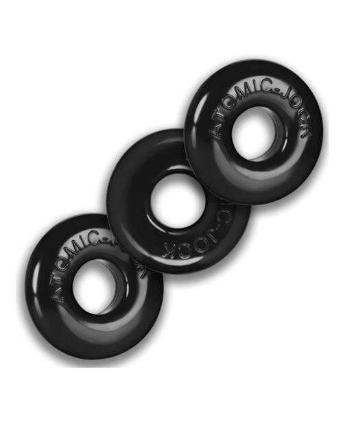 Oxballs Ringer Donut 1 - Black Jelly Cockring Pack of 3