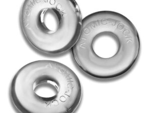 Oxballs Ringer Donut 1 - Clear Pack of 3 – Thick, Resilient Jelly Cock Rings for Men