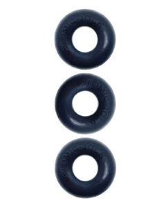 Oxballs Ringer Cockring Special Edition – Night Pack of 3, Thick Silicone Stretch Rings for Men