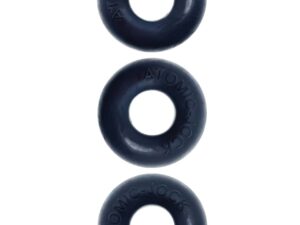 Oxballs Ringer Cockring Special Edition – Night Pack of 3, Thick Silicone Stretch Rings for Men