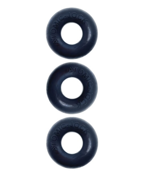 Oxballs Ringer Cockring Special Edition – Night Pack of 3, Thick Silicone Stretch Rings for Men
