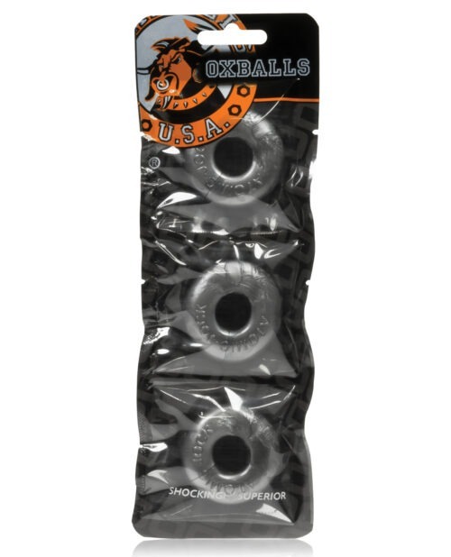 Oxballs Ringer Donut 1 - Steel Pack of 3 | Thick, Resilient Jelly Cockrings for Men