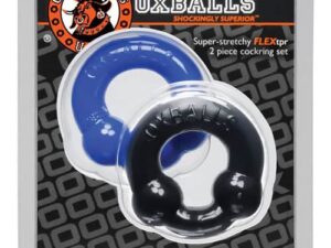 Oxballs Ultraballs Cock Rings – Black and Blue Stretchy Dual Pack for Enhanced Stamina and Bulge
