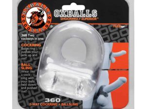 Oxballs 360 Cock Ring & Ballsling - Clear, Flexible TPR Fit for Men