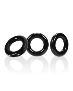Oxballs Willy Rings Black 3-Pack – Versatile Super Stretch Cock and Ball Rings for Men