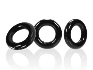 Oxballs Willy Rings Black 3-Pack – Versatile Super Stretch Cock and Ball Rings for Men