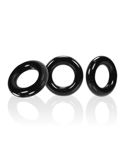 Oxballs Willy Rings Black 3-Pack – Versatile Super Stretch Cock and Ball Rings for Men