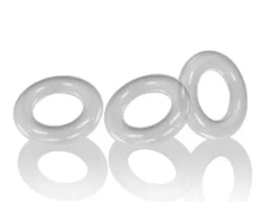 Oxballs Willy Rings Clear 3-Pack – Flexible TPR Cock & Ball Stretching Rings for Men