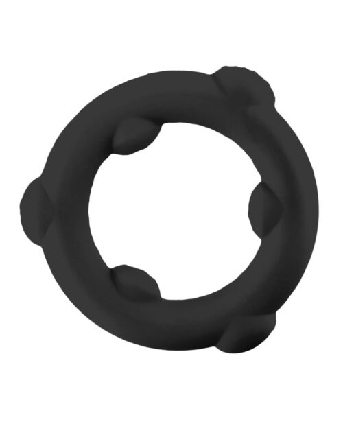 Oxballs Spinner Single Silicone Ring - Black for Intense Play and Comfort