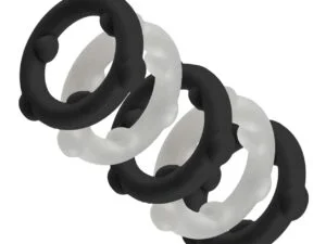 Oxballs Gearheads 5 Pack Spinner Silicone Cockrings - Black and Colorful Variety