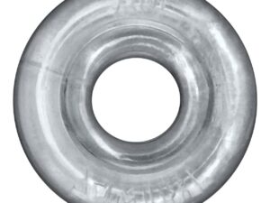 Oxballs Rimz Big Single Ring - Clear, Larger Comfort-Fit Cockring with Plush Extended Lips