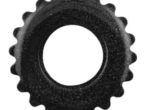 Oxballs Plushy Single Ring in Black Mica – Soft, Stretchy Cock and Ball Enhancer