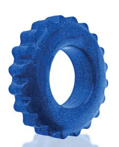 Oxballs Plushy Single Ring in Blue Fire – Comfortable, Plushy Softness for Gay and Couple Play