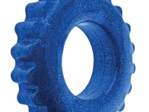 Oxballs Plushy Single Ring in Blue Fire – Comfortable, Plushy Softness for Gay and Couple Play