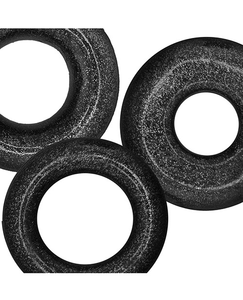 Oxballs Cockpack Multi-Size Cockring Set - Black Mica
