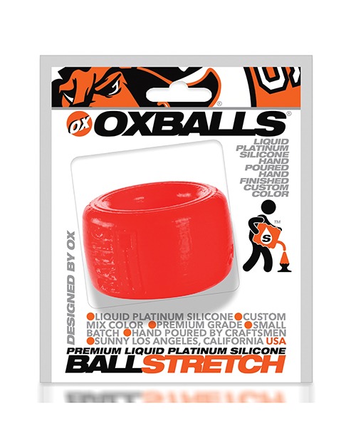 Oxballs Silicone Balls-T Ball Stretcher - Red for Gentle Stretching and Training