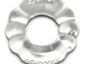 Oxballs Atomic Jock 6-Pack Shaped Cockring - Clear, Flexible and Stretchy for Men