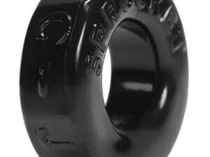 Oxballs Atomic Jock Sprocket Cockring - Black, Soft Stretchy TPR Design for Comfort and Enhancement