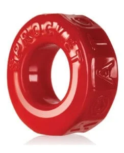 Oxballs Atomic Jock Sprocket Cockring - Red, Flexible and Comfortable TPR Design