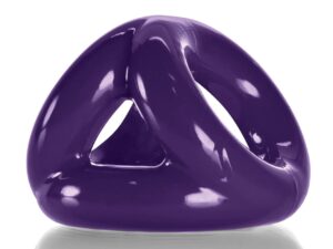 Oxballs Tri Sport Cocksling in Eggplant - Adjustable 3-Ring Design for Enhanced Performance
