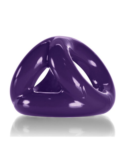 Oxballs Tri Sport Cocksling in Eggplant - Adjustable 3-Ring Design for Enhanced Performance