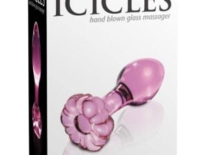 Icicles No. 48 Pink Glass Anal Plug by Pipedream Products - Medium Size Pink