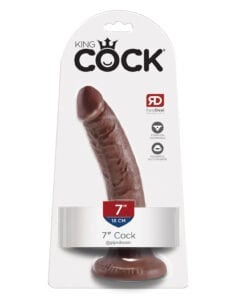 King Cock 7-inch Brown Dildo by Pipedream Products – Realistic Design with Suction Base